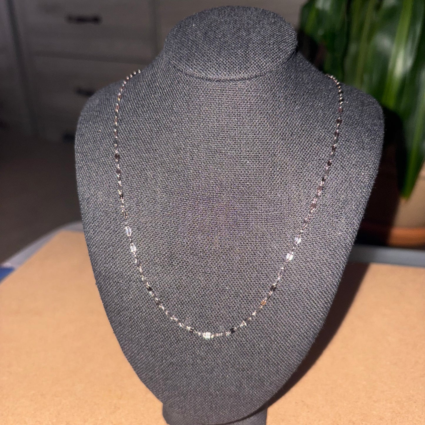 16” figaro silver chain