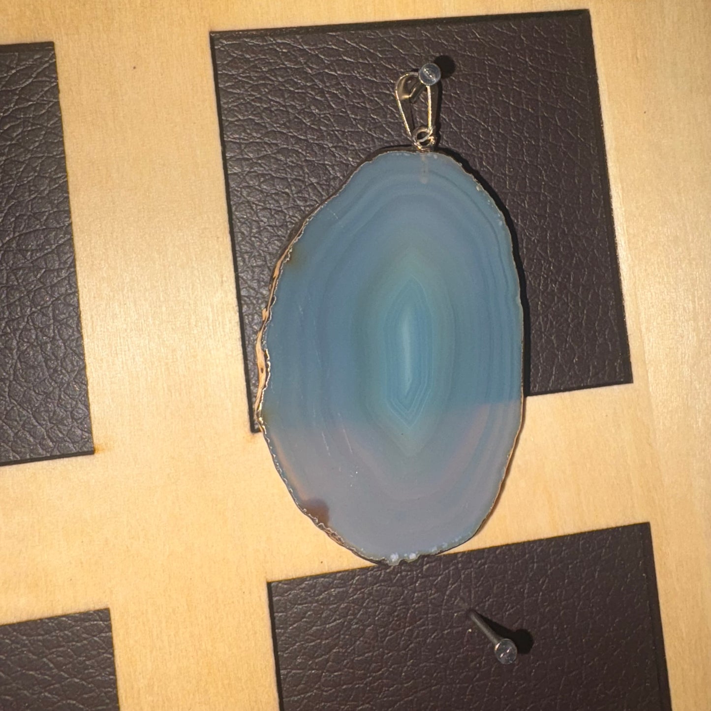 Silver Horizon Agate Pendant