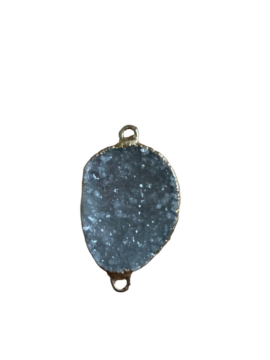 Druzy agate 2 hole