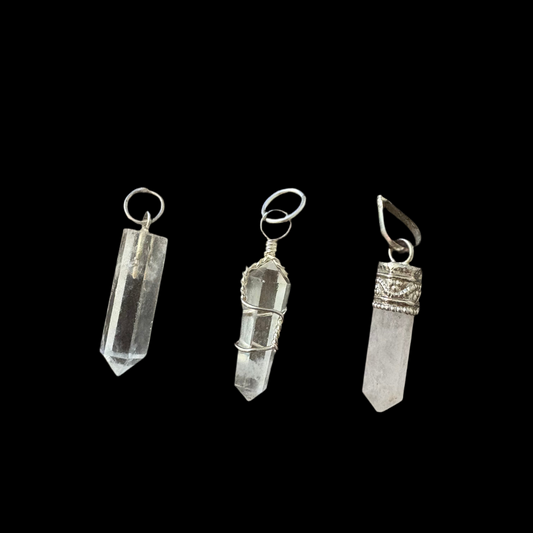 Crystal Clarity Trio – Quartz Pendant Bundle