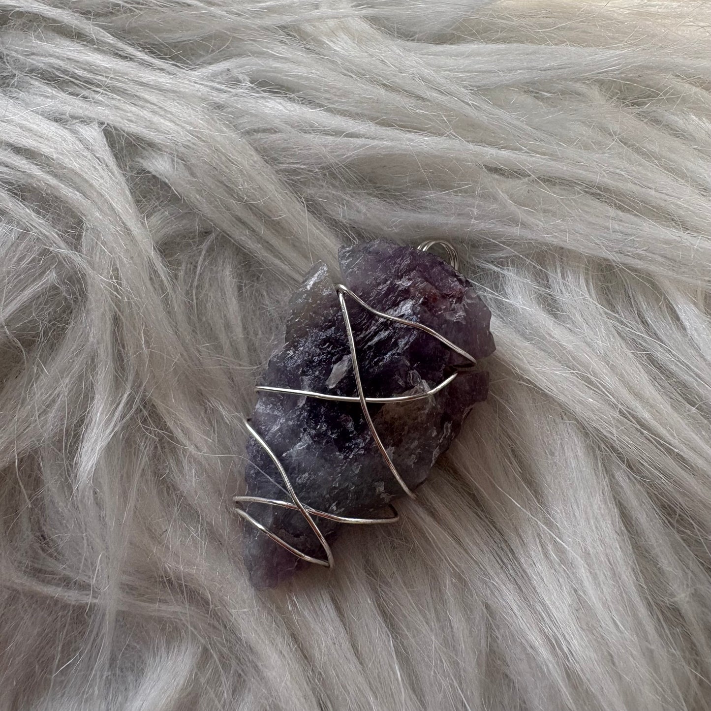 Amethyst Aura Point Pendant