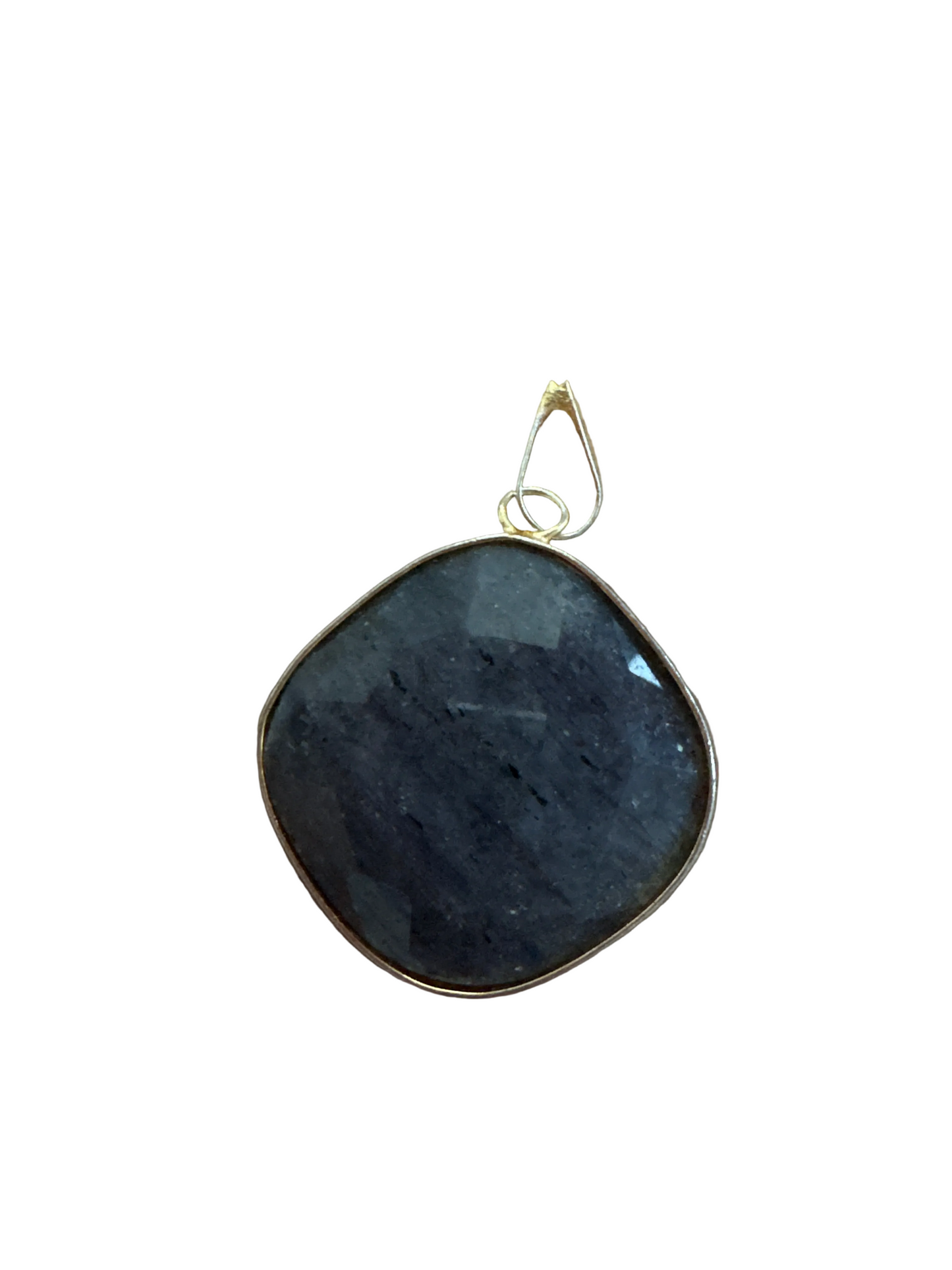 Labradorite gold pendant