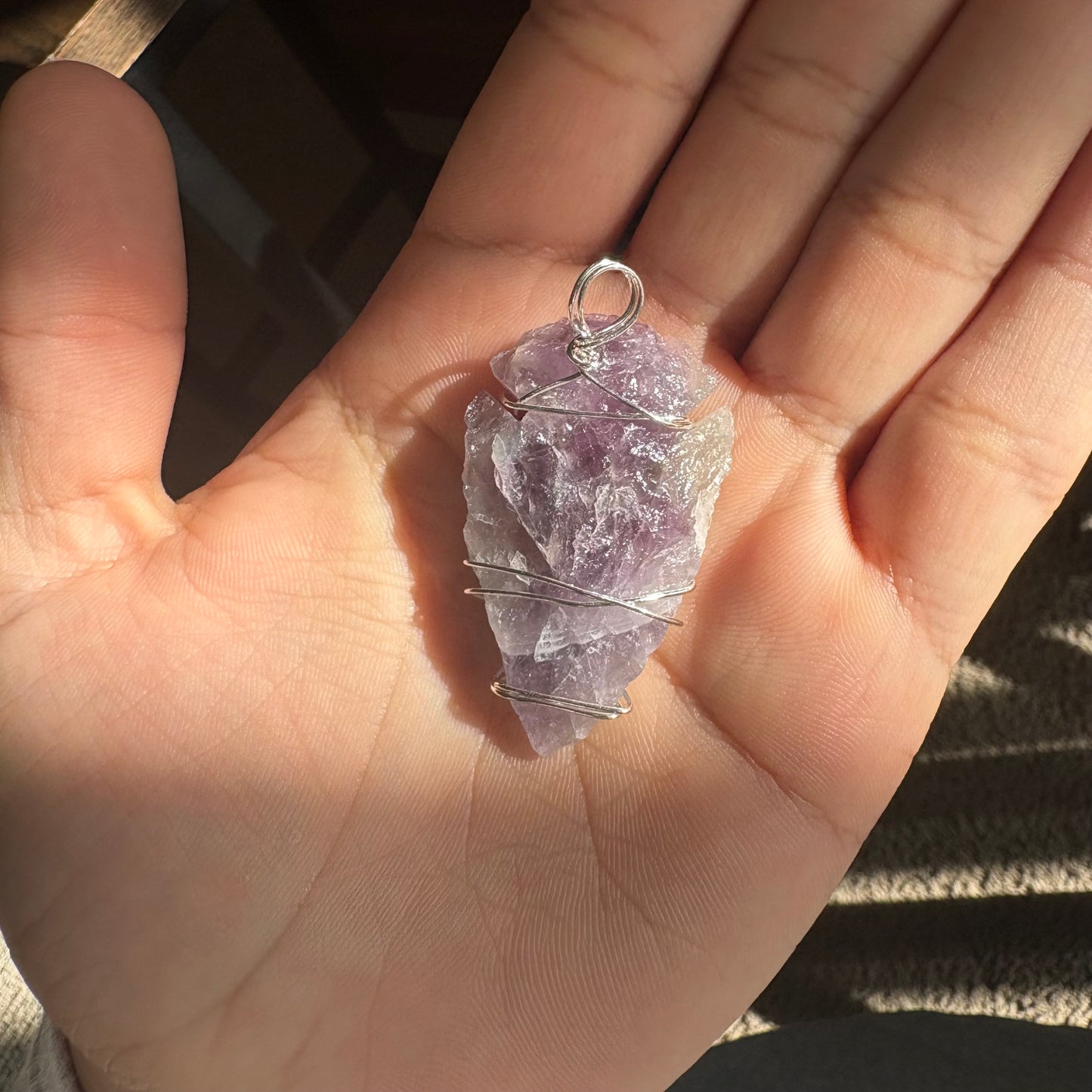 Amethyst Aura Point Pendant