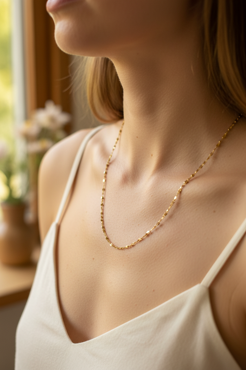 16” gold figaro chain