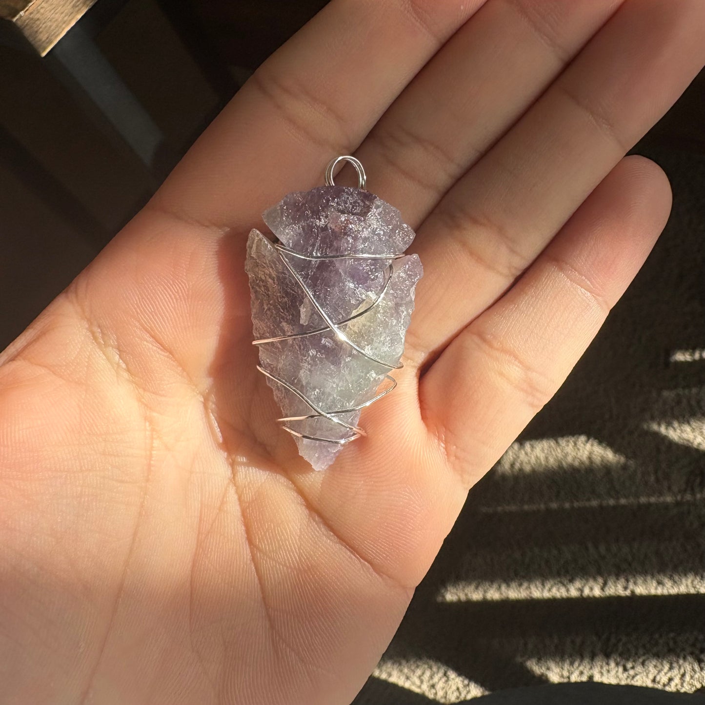 Amethyst Aura Point Pendant