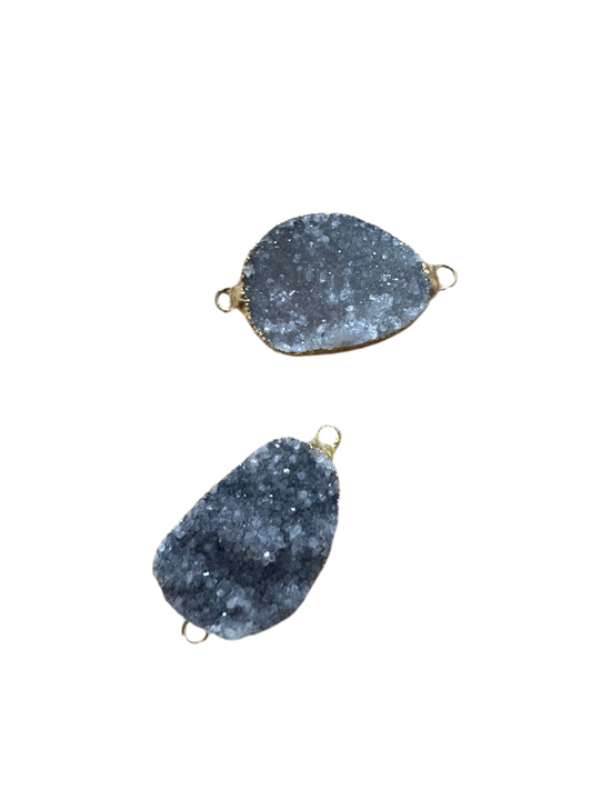 Druzy agate 2 hole