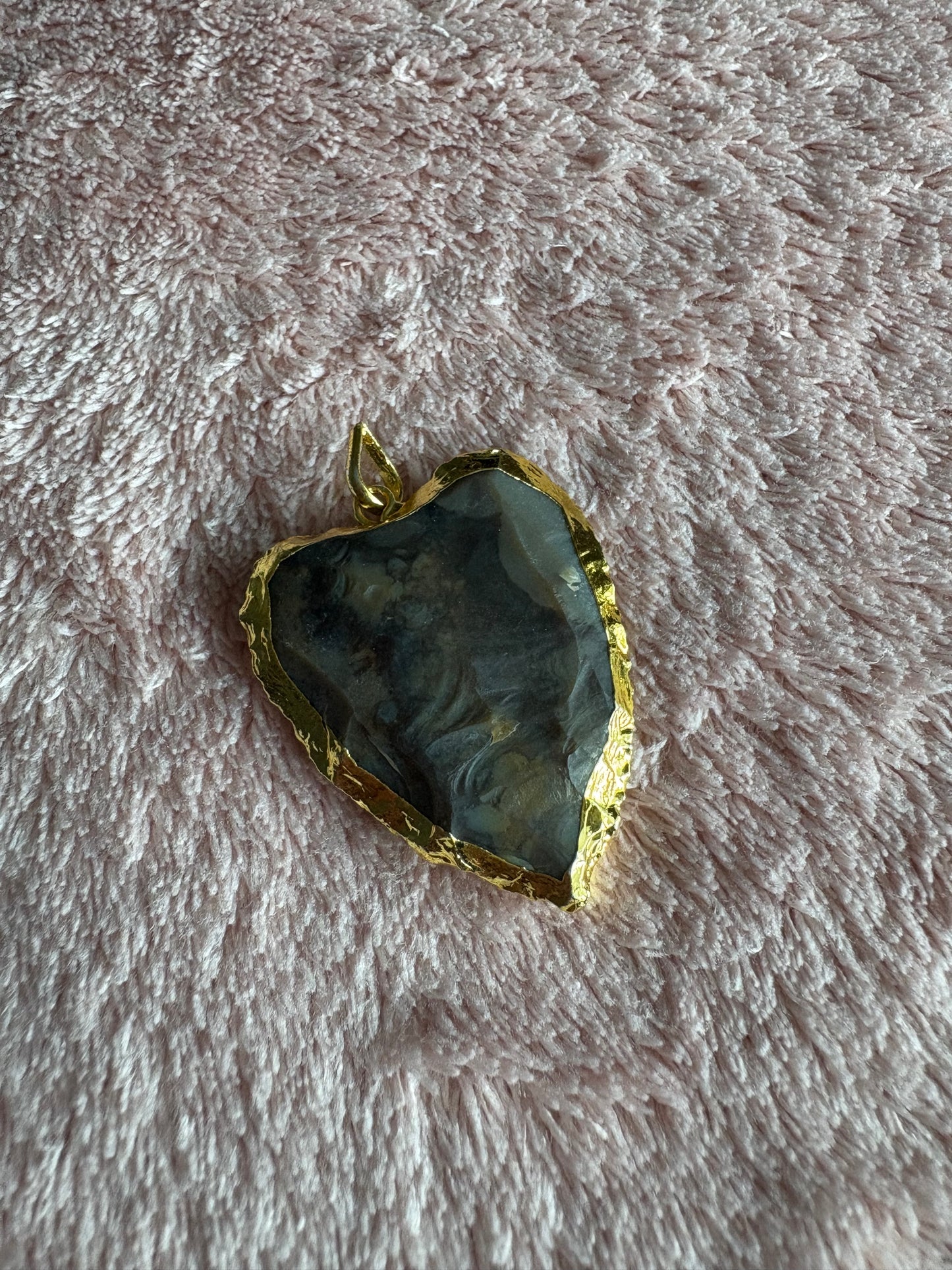 Golden Earth Heart Pendant