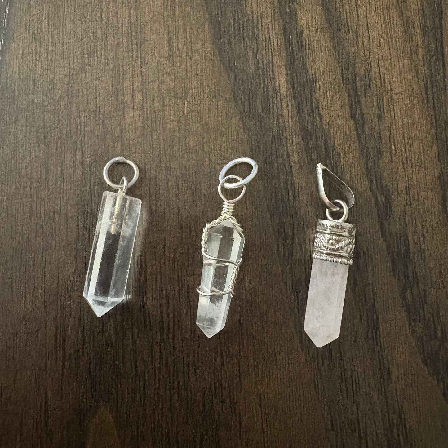 Crystal Clarity Trio – Quartz Pendant Bundle