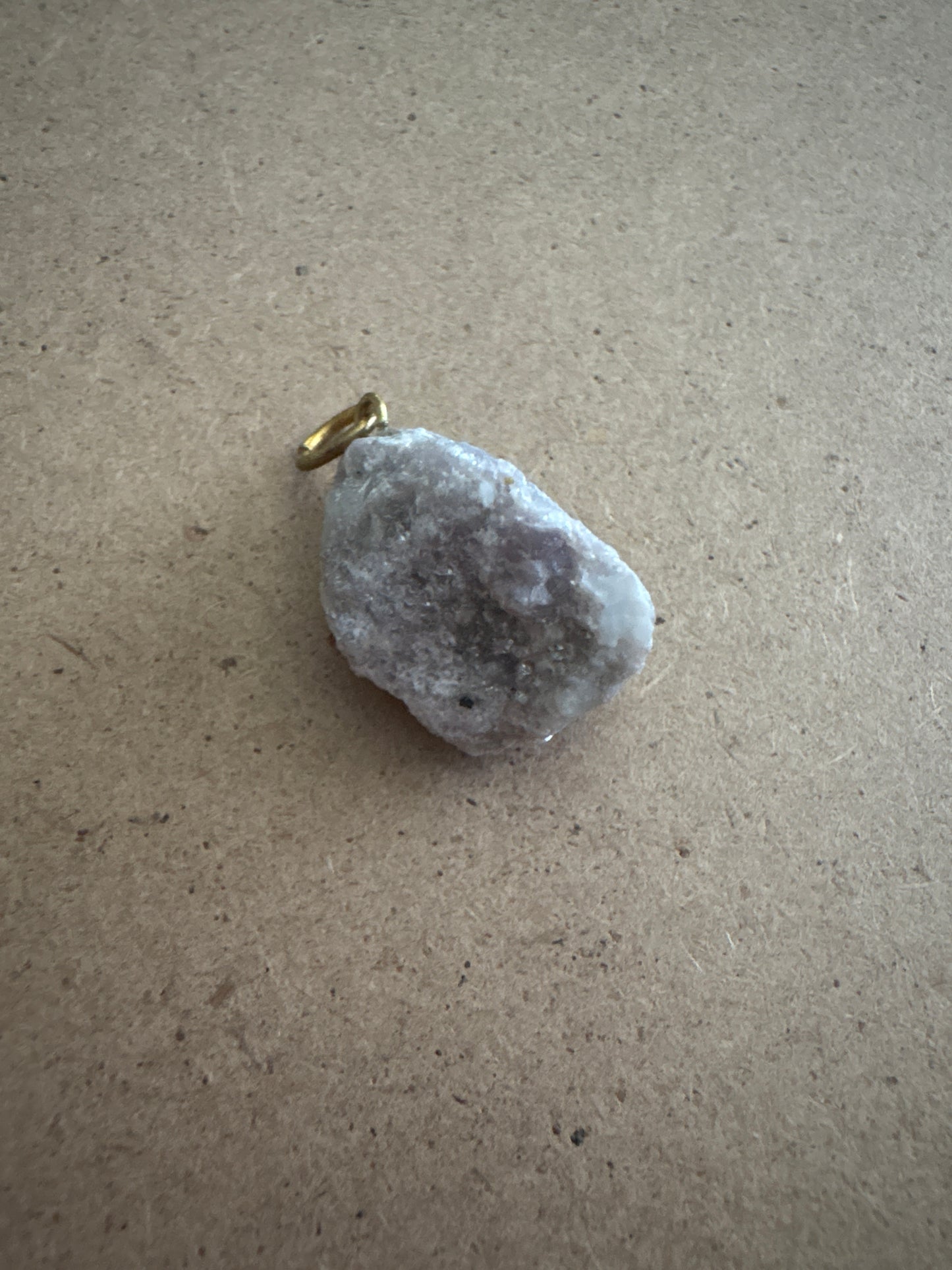 Gold Raw Quartz Pendant