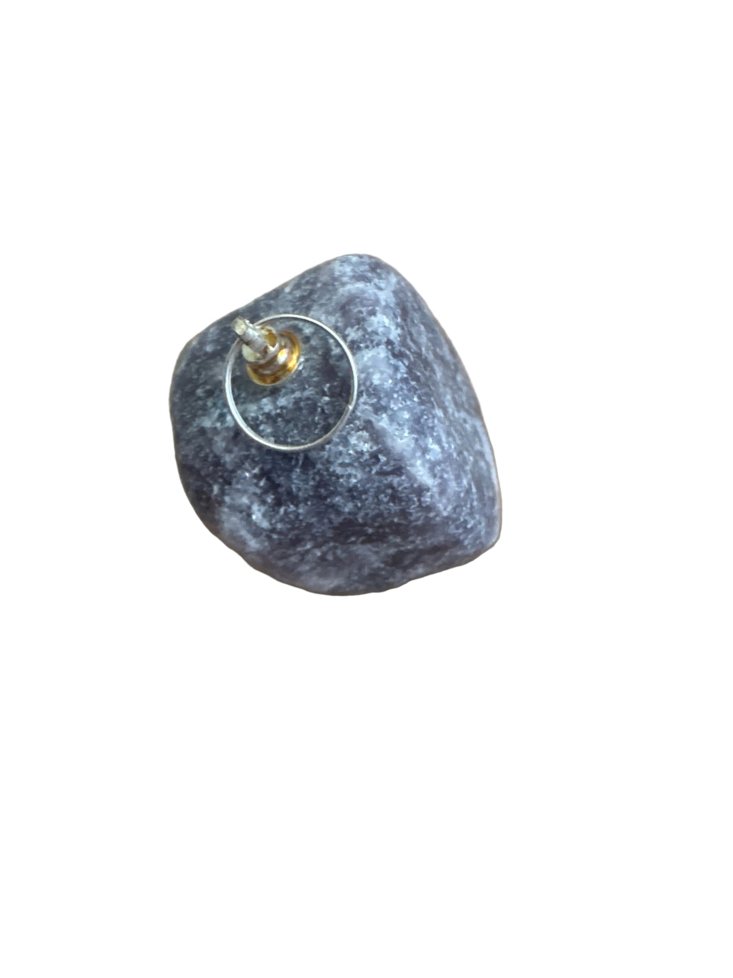 Serene Edge Lepidolite Pendant – Calming Silver Nail Necklace