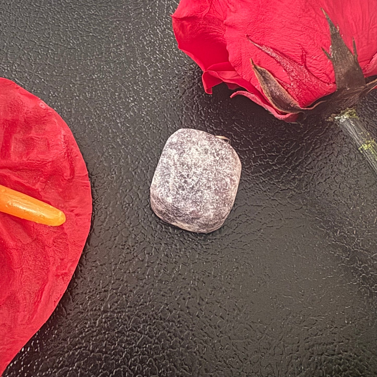 Serene Edge Lepidolite Pendant – Calming Silver Nail Necklace