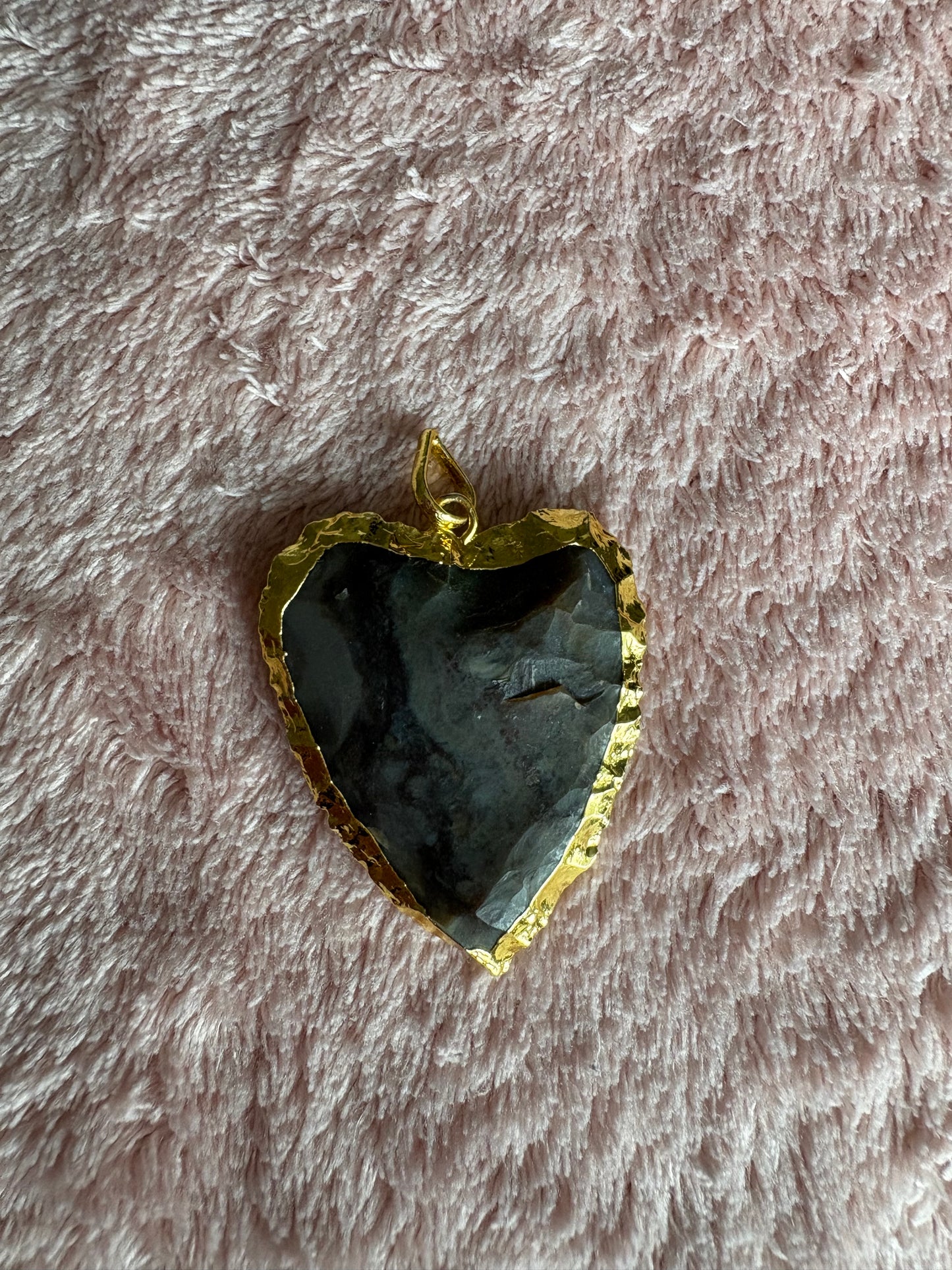 Golden Earth Heart Pendant