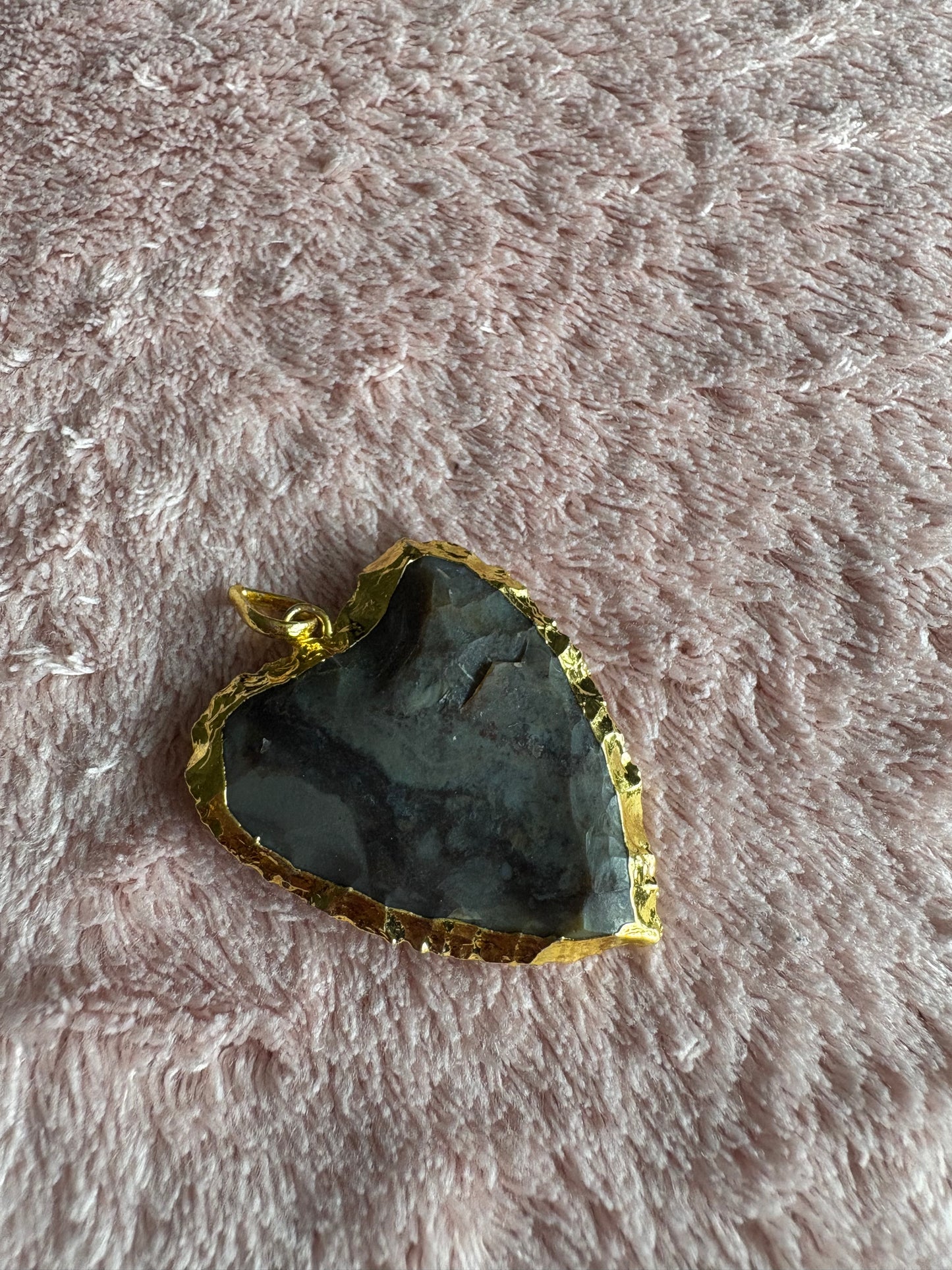 Golden Earth Heart Pendant