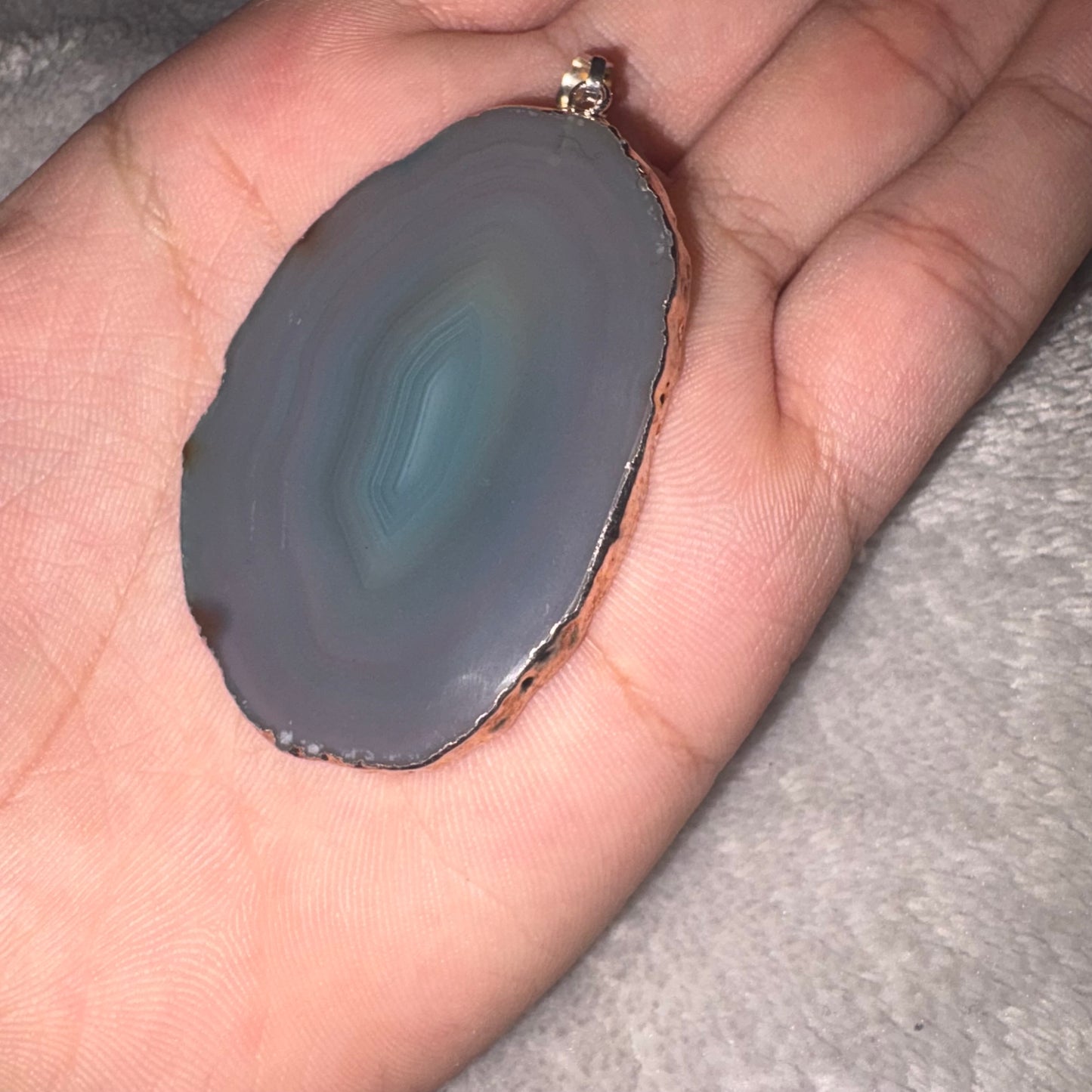 Silver Horizon Agate Pendant