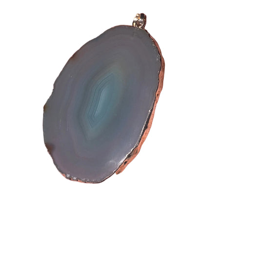 Silver Horizon Agate Pendant