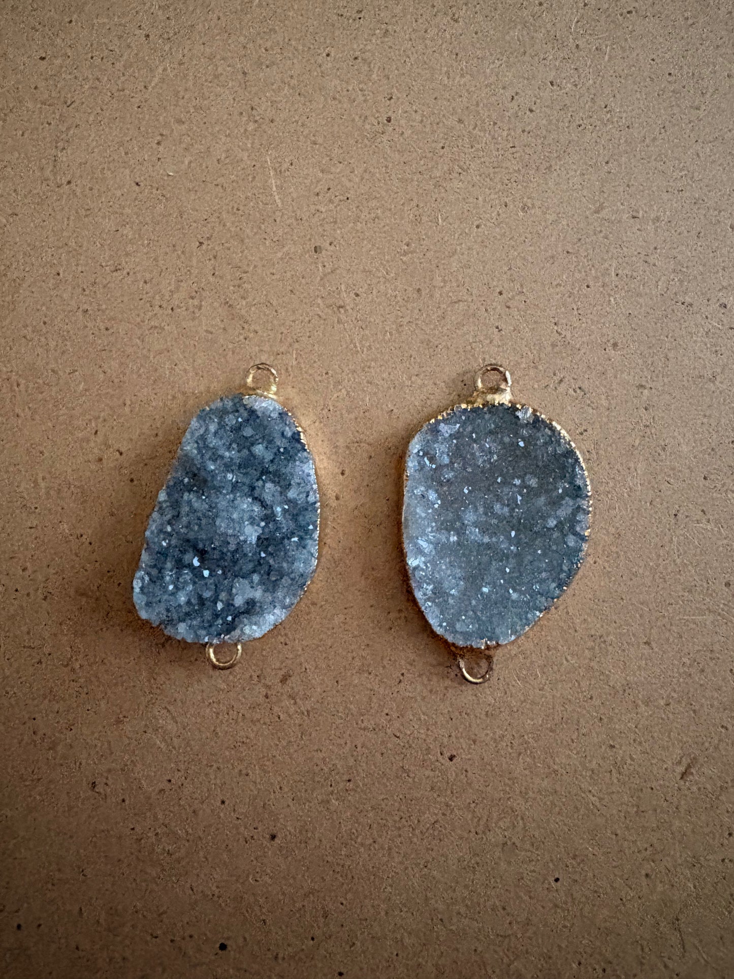 Druzy agate 2 hole