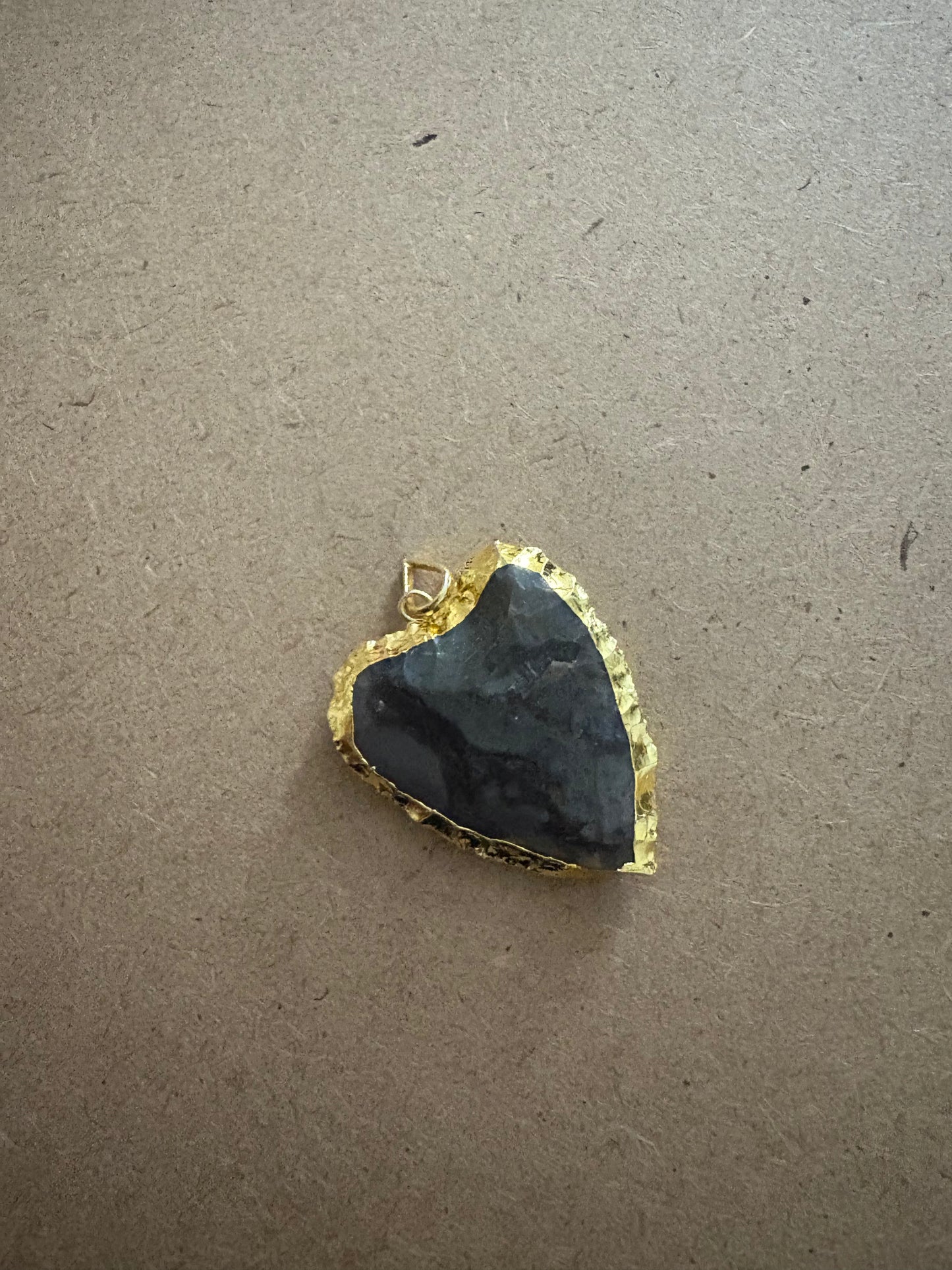 Golden Earth Heart Pendant